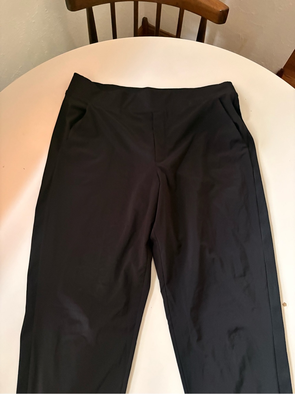 Athleta Black Straight-Leg Pull-On Pants